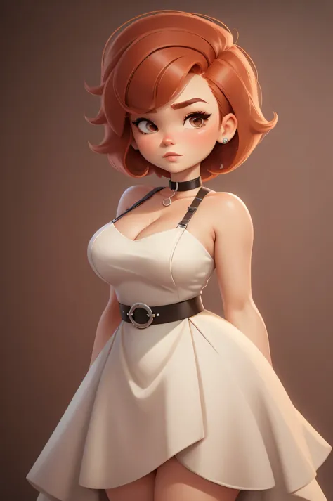 Kim Possible. red hair. very short hairstyle. choker. bbw. bbw. wedding dress.
