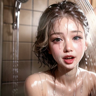 masterpiece, BananaFace, Banana in face, Big banana, No correction, Banana awe,  LiquidSoap, facial, ahegao, Shampoo, Bubbles, Extremely detailed beautiful face and eyes . BREAK Marilyn Monroe, (Shower:1.6), blush