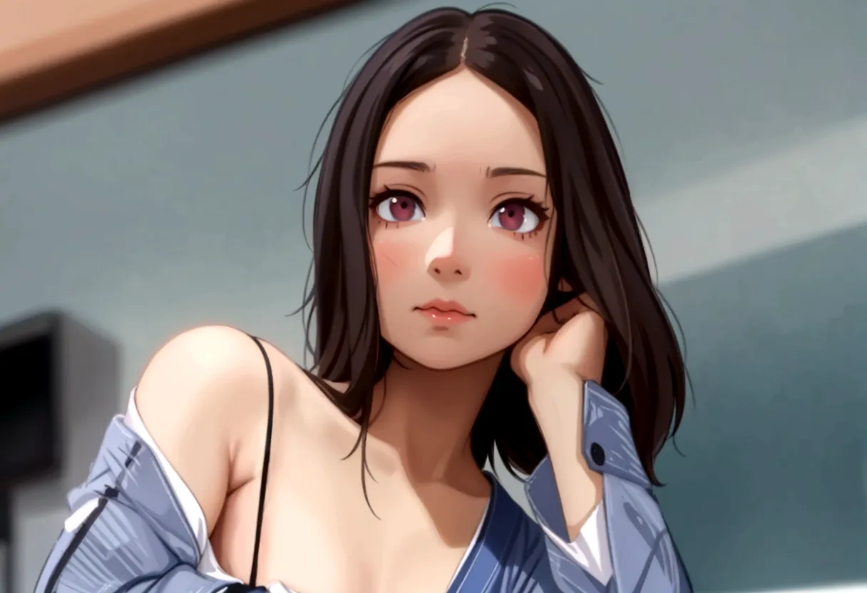 a cartoon girl, character portrait by Yanjun Cheng, trending in cg society, digital art, anime girl with long hair, realistic be...