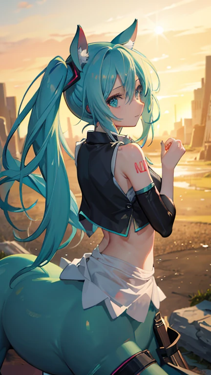 Hatsune Miku, centaure,Briller au milieu de la bataille