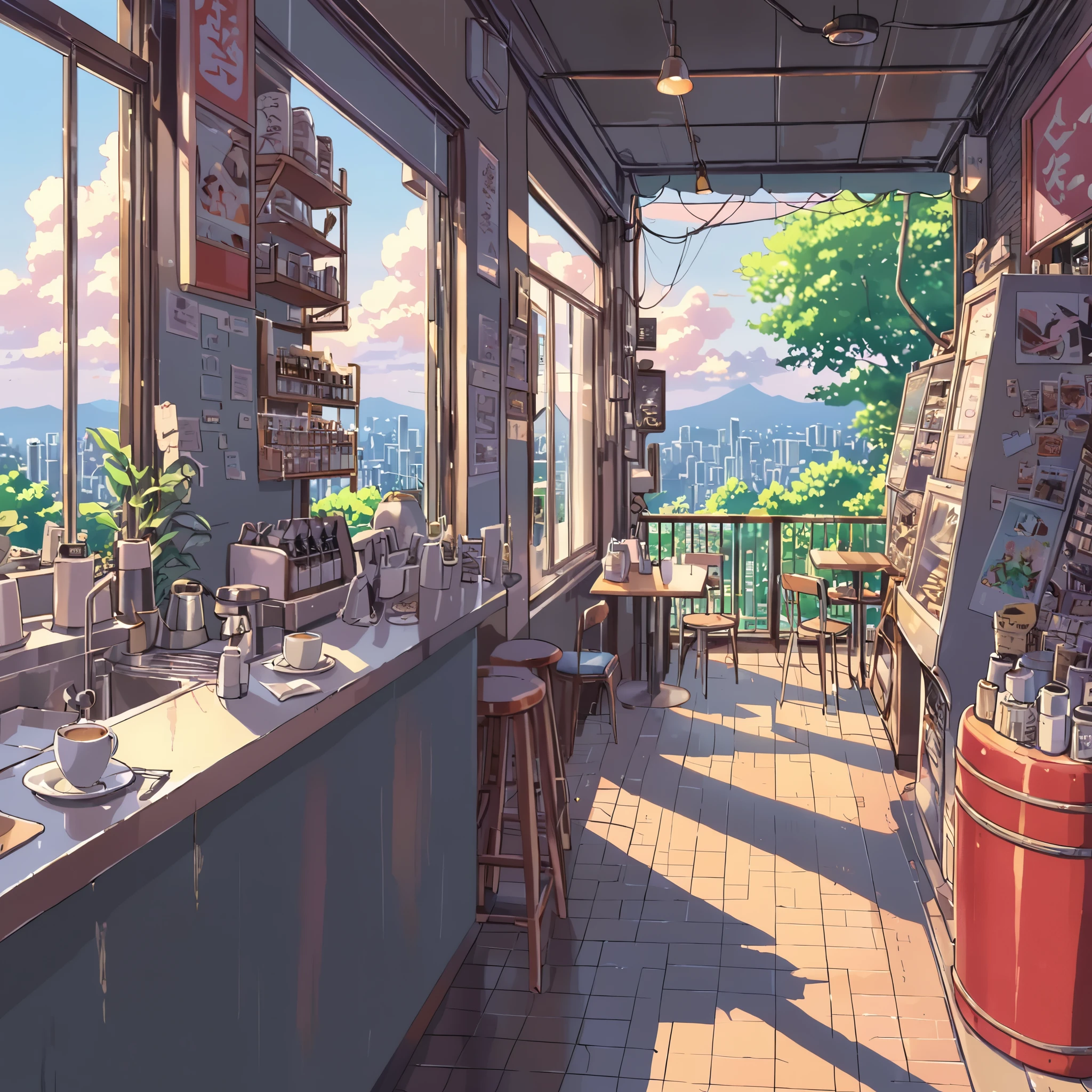 (((cafe in side of apple))), ((anime:1.4,illustration)),(masterpiece, top quality, best quality),(ultra-detailed, absolutely resolution),((16k, high res)). BREAK {lofi art, style of Laurie Greasley, style of Makoto Shinkai, anime aesthetic}