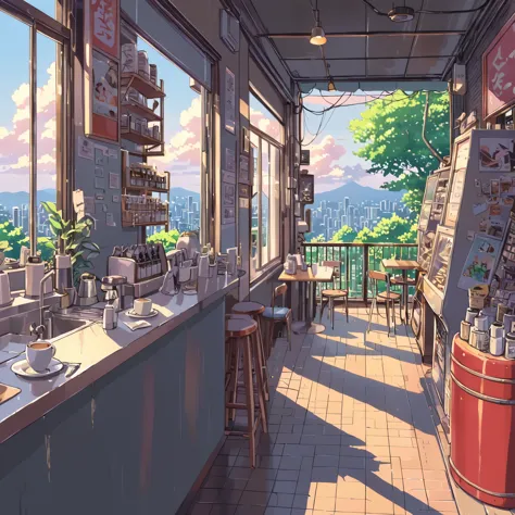 (((cafe in side of apple))), ((anime:1.4,illustration)),(masterpiece, top quality, best quality),(ultra-detailed, absolutely res...