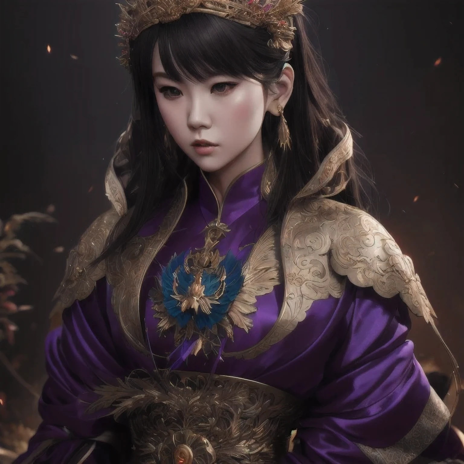 Disgusted Look,((Disgusted Look))there is a 18 years old in a purple dress holding a dragon, wlop and ross tran, ross tran 8 k, fantasy art style, chengwei pan on artstation, a beautiful fantasy empress, ross tran and wlop, ruan jia and artgerm, the dragon girl portrait, ig model | artgerm, artgerm and ruan jia，beautiful
1girl
bangs
深绿 eyes
closed mouth
ear piercing
earrings
grey background
hair ornament
jewelry
lips
looking at viewer
military
military uniform
nose
piercing
portrait
realistic
short hair
simple background
solo
upper body