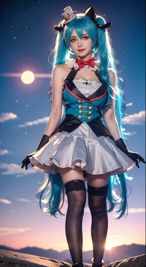 hatsune miku cosplay costume, hatsune miku, magical mirai miku, cosplay, aqua hair, twintails, very long hair, vest, sleeveless ...