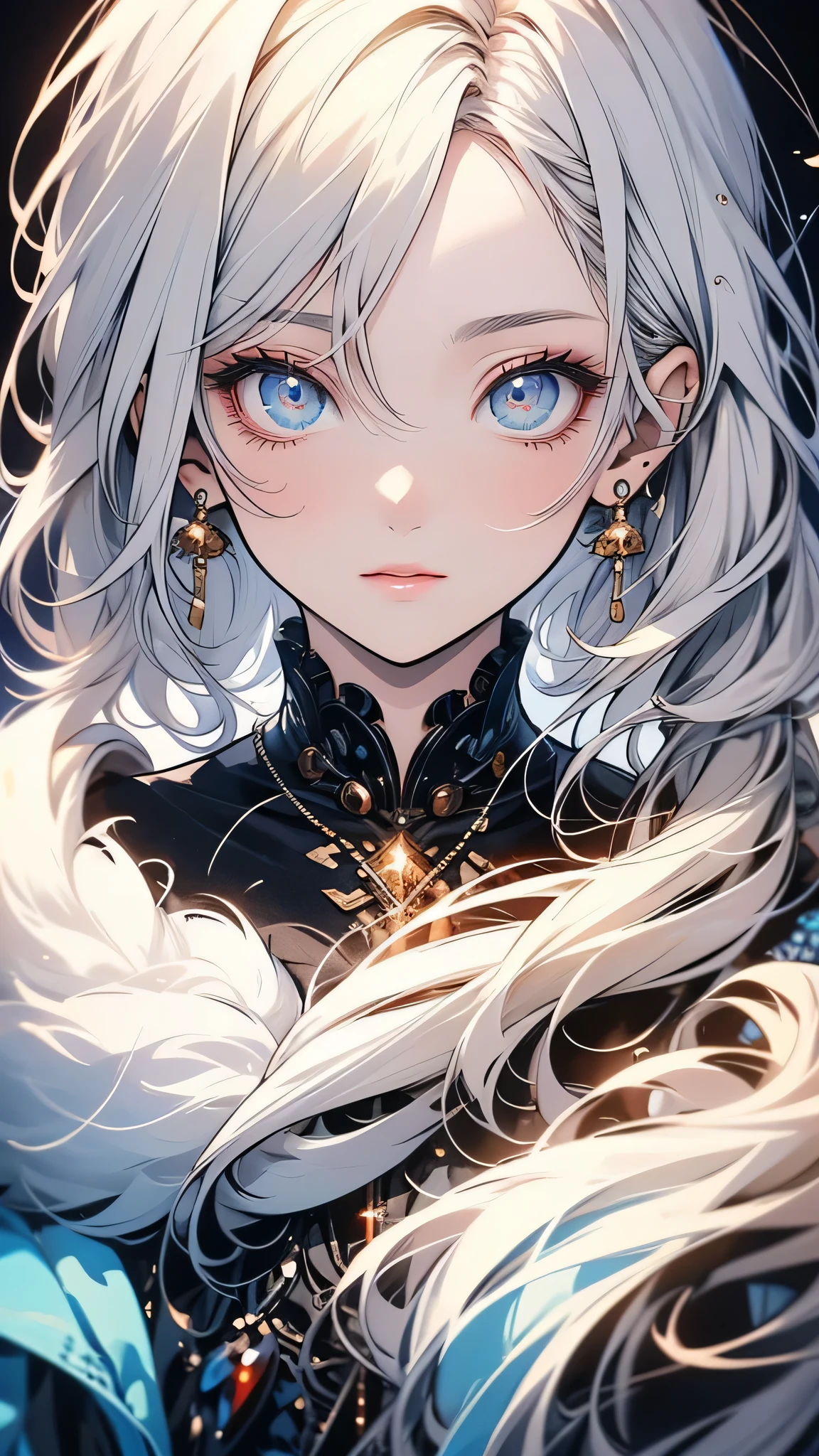 Close-up of a woman with white hair, Beautiful character drawings, Gweitz, artwork in the style of Gweitz, White-haired God, by ヤン・J, Magnificent and elaborate character art, Amazing character art, By Phan Chi, By Wujun Shifan, Gweitz on pixiv artstation