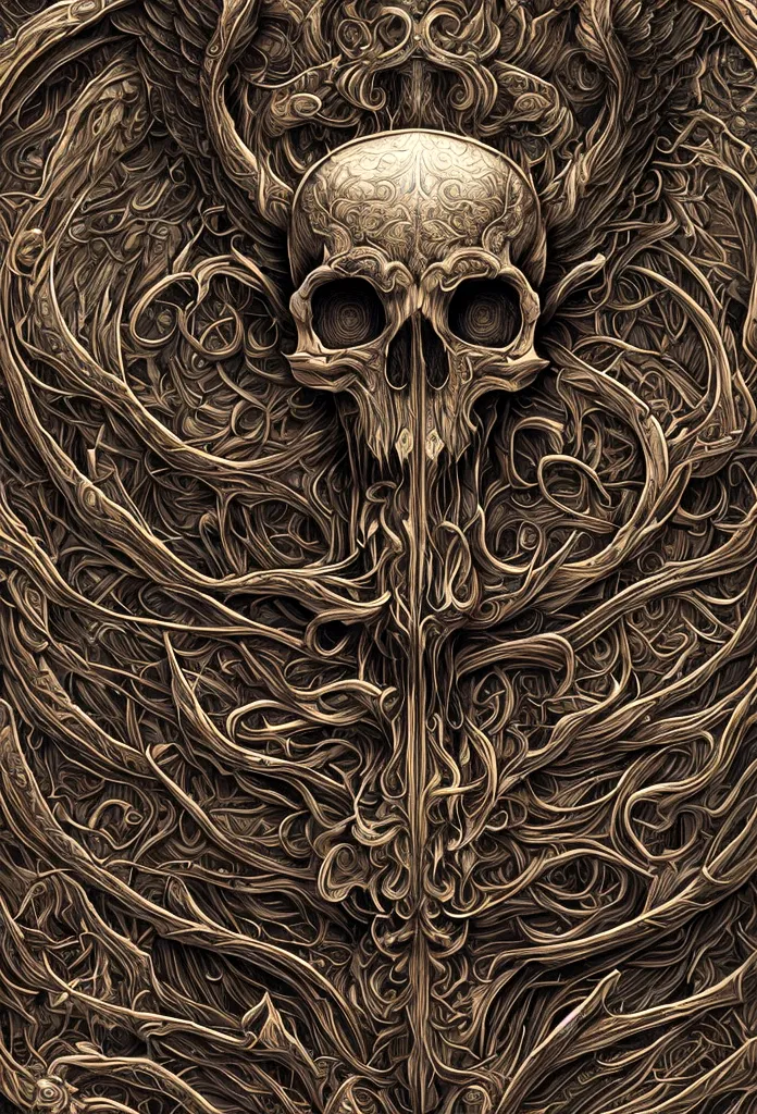 a detailed illustration of a summoned skull from the Yu-Gi-Oh! trading card game, hyper realistic, intricate mechanical details,...