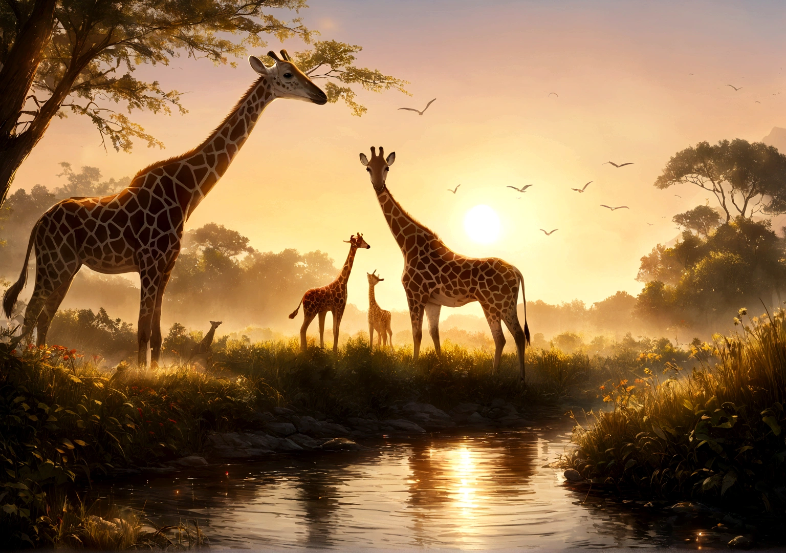 Une girafe courant vers la サバンナ africaine