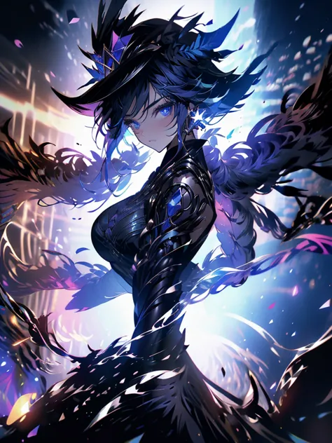 20-year-old girl、wearing a black elegant hat、rune background、black magician、wearing a black robe、mesmerize、cute woman、elegant ha...