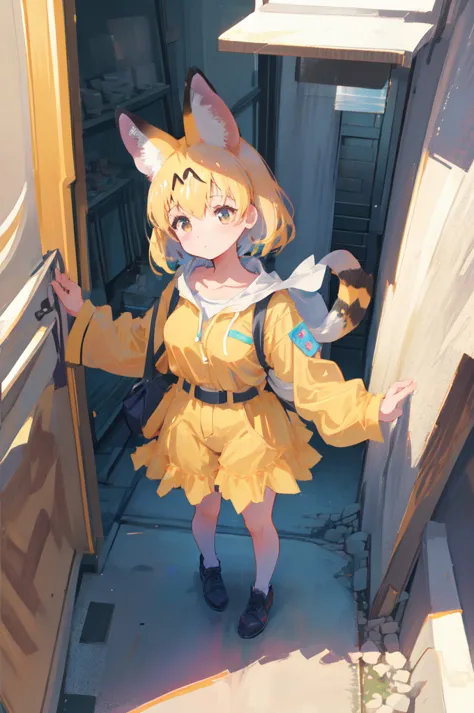 best quality, 1girl, serval (kemono friends), kemono friends, serval