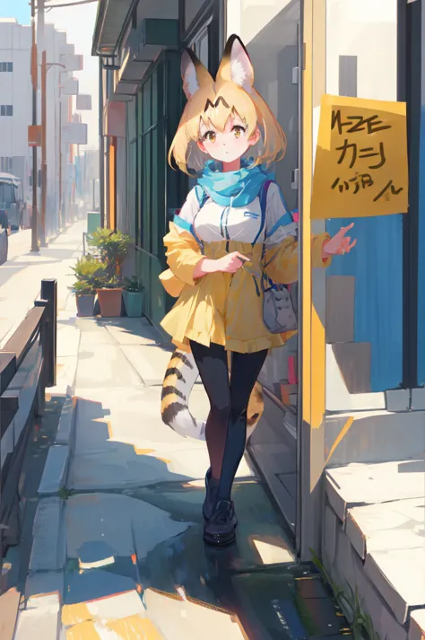 best quality, 1girl, serval (kemono friends), kemono friends, serval