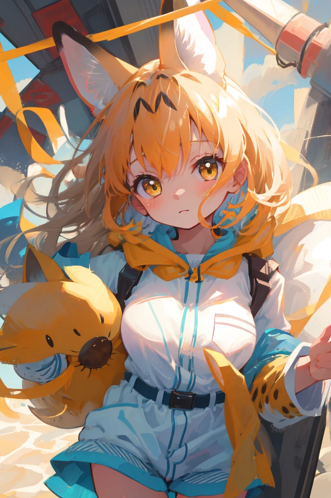 best quality, 1girl, serval (kemono friends), kemono friends, serval