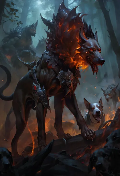 Hell hounds are cruel, intelligent hunters, particularly dangerous in packs. They are tireless trackers. Fire giants are natural...