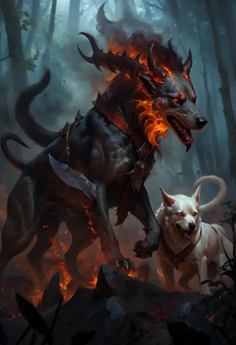 Hell hounds are cruel, intelligent hunters, particularly dangerous in packs. They are tireless trackers. Fire giants are natural...