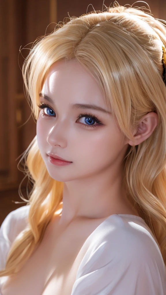 (((Blonde、High tone color、forehead、Russia、Northern Europe、White background)))、highest quality、8K masterpiece、超A high resolution、(Realistic:1.3)、RAW Photos、1 girl、Golden Hair、Glowing Skin、1. Super beautiful dress、((Ultra-Realistic Details))、Portraiture、Global Illumination、Octane Rendering、8k、Ultra Sharp、Beautiful breasts、Cool colors、、Very intricate details、Realistic Light、Beautiful Eyes、Shining Eyes、To the camera、White background