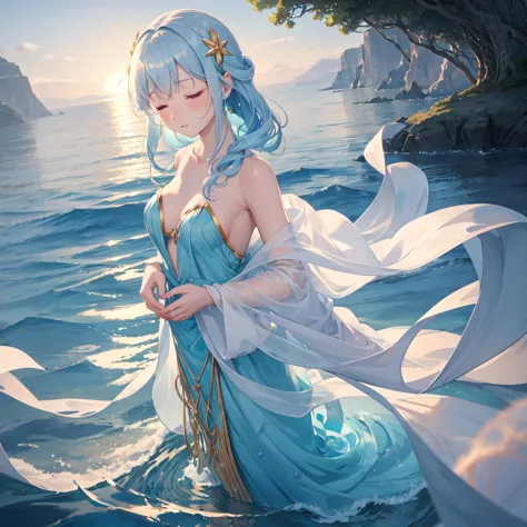 Name: Luminaria
Element: Aquascend
Description: The Whispering Tides' Oracle, Luminaria weaves her mystical powers within the wa...