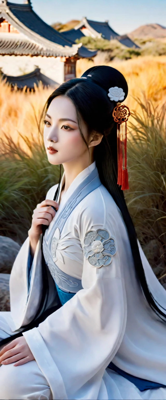 (wallpaper),32k,((Extremely exquisite and beautiful)),(((masterpiece))),(((best quality))),(Ultra-high resolution)，Ceramic Chinese Girl，Ceramic face，High Quality Fantasy Artifact Concept Art, Tai Chi background， Carved high-end porcelain, complicated, Landscape background，Gorgeous,
