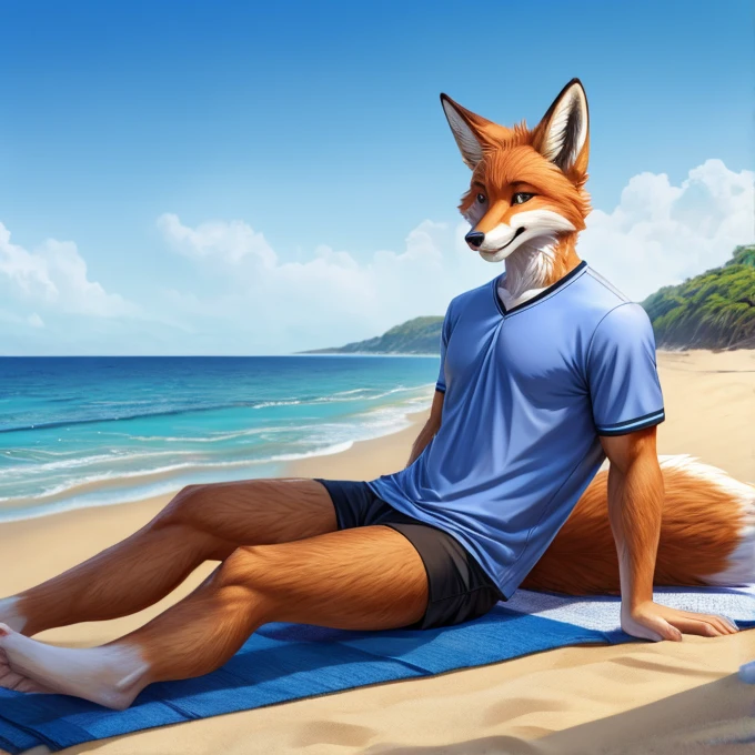 Practical , Handsome fox casual wear, beach ,permanent，individual