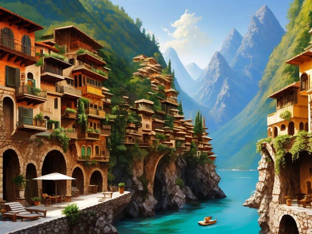 Italian city in the middle of the mountains