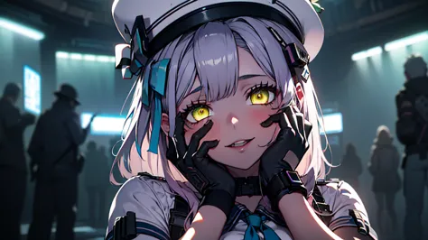 ((best quality)), ((masterpiece)), (detailed:1.4), 3d, an image of a beautiful cyberpunk female, yandere , yandere face , trance...