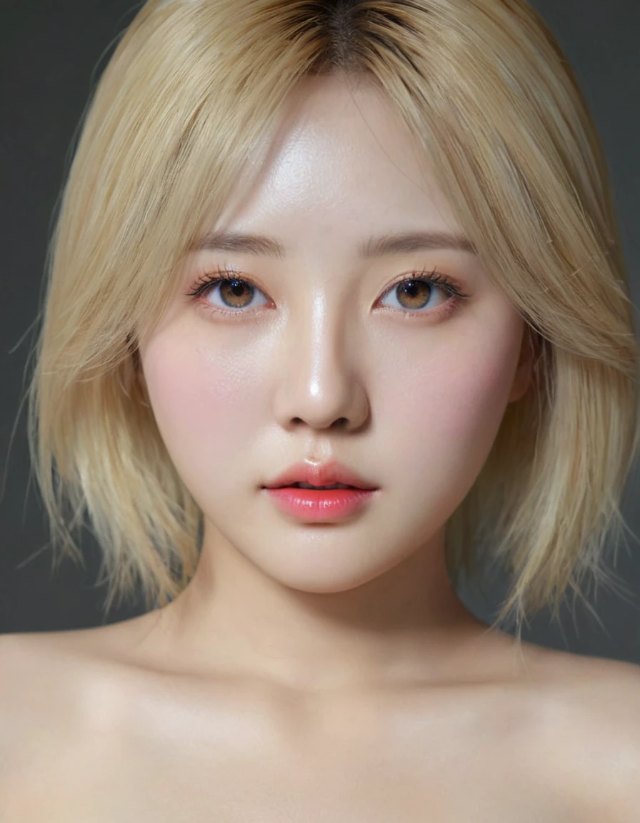 （hyper realisitc：1.4），（realisticlying，realisticlying：1.3），the soft light，photorealiscic face，photorealistic body，Realistic skin，absurderes，tmasterpiece,blonde,beuatiful eyes,pretty,korean