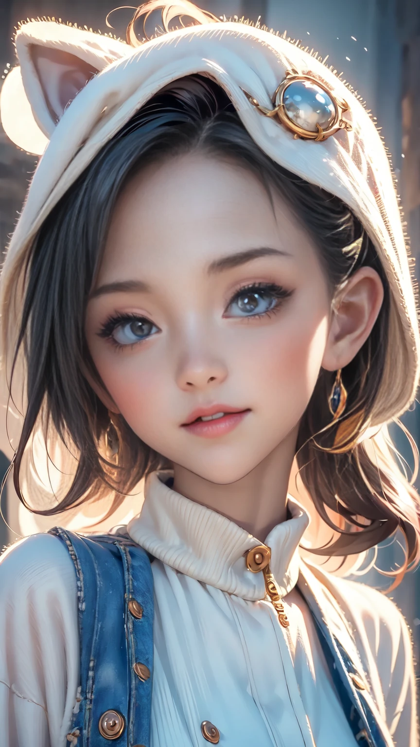 a cute young anime girl, making funny poses, wearing a rabbit costume, detailed facial features, beautiful eyes, detailed lips, highly detailed, masterpiece, photorealistic, 8k, vivid colors, soft lighting, whimsical, magical, playful, adorable, kawaii