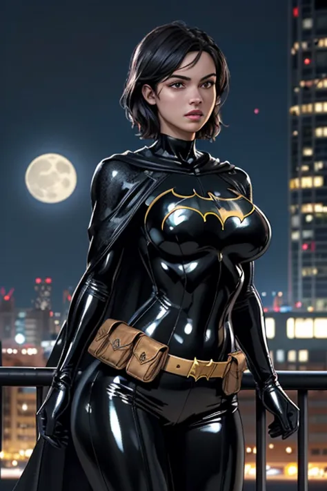 (ultra realistic,32k, masterpiece:1.2),(high detailed skin:1.1),( high quality:1.1), batgirl aged 23
cassandra, black hair, shor...