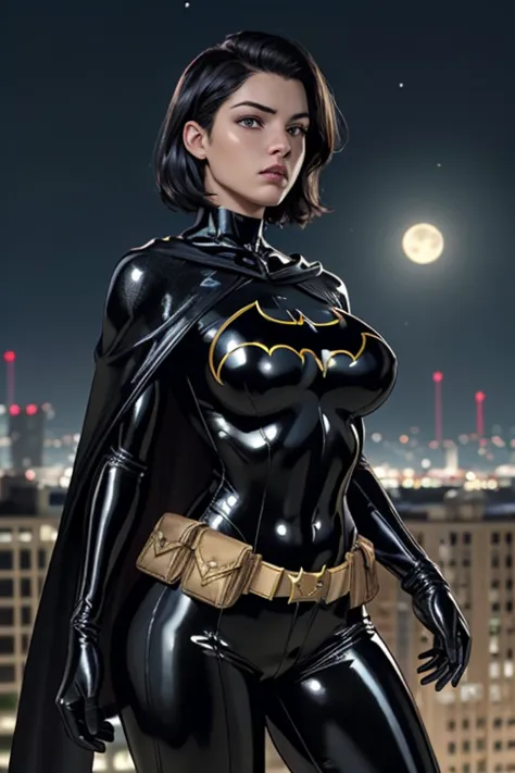 (ultra realistic,32k, masterpiece:1.2),(high detailed skin:1.1),( high quality:1.1), batgirl aged 23
cassandra, black hair, shor...