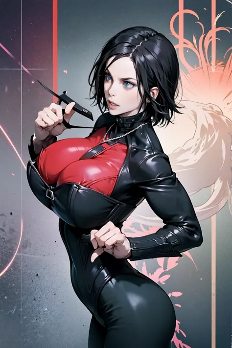 1girls alternate ass size alternate breast size alternate costume black hair breasts bigger than head clothed clothed female fem...