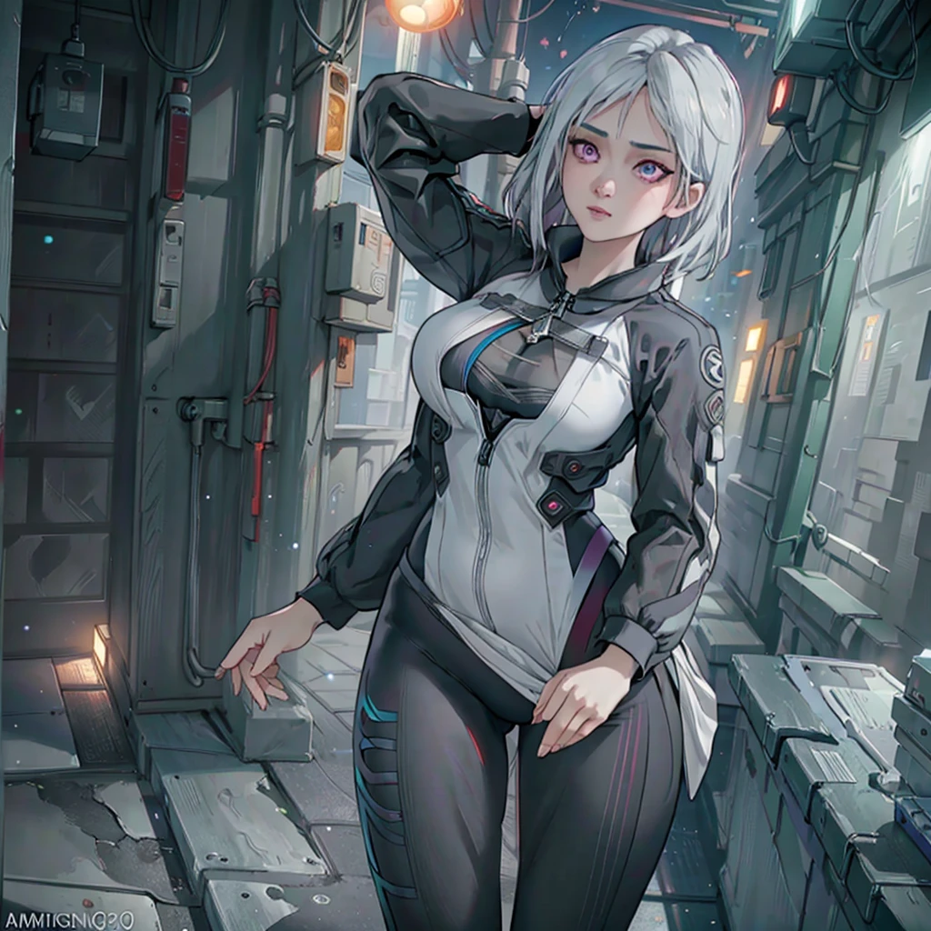 a mature woman with long gray white hair, naked body, bright purple eyes, big breasts, perky thighs,, smooth body. Japan style, with katana


 colorful, hdr, ray tracing, nvidia rtx, super-resolution, unreal 5, subsurface scattering, pbr texturing, post-processing, anisotropic filtering, depth of field, maximum clarity and sharpness, rule of thirds, 16k raw, (luminescent particles:1.4), extremely detailed cg, unity 8k wallpaper, 3d, cinematic lighting, lens flare, reflections, sharp focus, cyberpunk art, realistic, highly detailed CG illustration, an extremely delicate and beautiful, cinematic light, (photorealistic:1.5), (Dark background:1.5), dynamic angle, masterpiece, best quality, ultra-detailed, illustration, detailed light, dramatic_shadow, face shadow, extra detailed, best performance