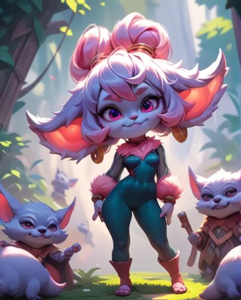 score_9, score_8_up, score_7_up, score_6_up, score_5_up, score_4_up, pink purpple yordle female, a dubious little creature getti...