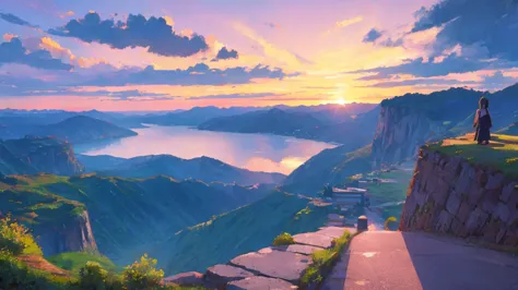 LANDscape, beautiful view, anime