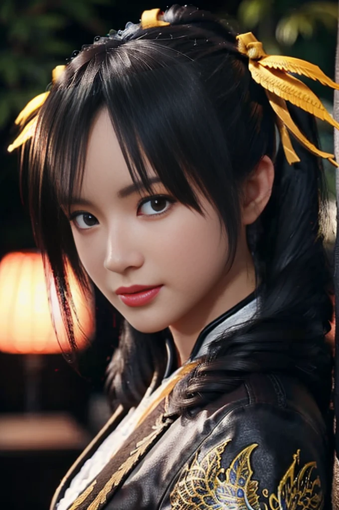 Tekken Xiaoyu,masterpiece、1 beautiful girl、17-year-old high school student、fine eyes、puffy eyes、Bright outdoor,highest quality, 超High resolution, (reality: 1.4), movie lighting、Japanese、asian beauty、Korean、super beautiful、beautiful skin、body facing forward、whole body,Upper body、(Ultra-realistic)、(High resolution)、(8K)、(very detailed)、(Beautiful and fine eyes)、(Super detailed)、 (wall-)、detailed face、bright lighting、professional lighting、looking at the viewer、look straight ahead、slanted bangs、brown hair、Nogizaka idol、