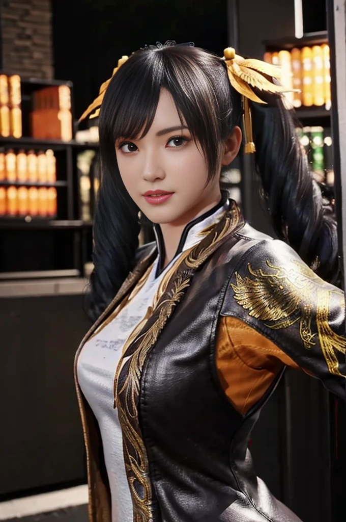 Tekken Xiaoyu,masterpiece、1 beautiful girl、17-year-old high school student、fine eyes、puffy eyes、Bright outdoor,highest quality, 超High resolution, (reality: 1.4), movie lighting、Japanese、asian beauty、Korean、super beautiful、beautiful skin、body facing forward、whole body,Upper body、(Ultra-realistic)、(High resolution)、(8K)、(very detailed)、(Beautiful and fine eyes)、(Super detailed)、 (wall-)、detailed face、bright lighting、professional lighting、looking at the viewer、look straight ahead、slanted bangs、brown hair、Nogizaka idol、