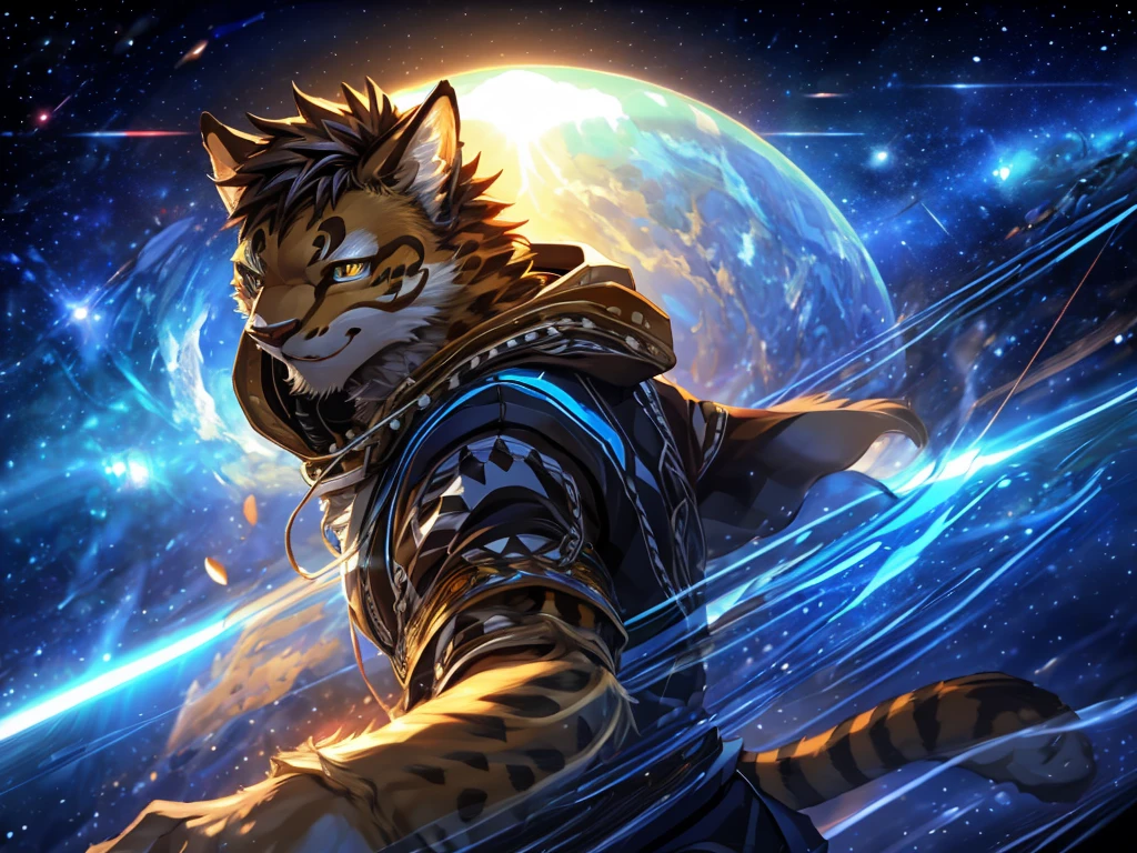 posted on e621, (by Chunie), male, Likulau (Nekojishi) anthro, solo, (Realistic eye details 1.2), anime character, arafed image of a man in a space station with a mask, pov furry art, anthro paw pov art, furry paw pov art, commission for high res, furry art!!!, very very beautiful furry art, furry art, on a space station, in a space station, fursona furry art commission, detailed fanart, fursona art, furry fantasy art, slim body, full body like, in a panoramic view, masterpiece, Abstract beauty, ultra detailed face, depth of field, motion blur, high details, high quality, award winning, HD, 16k, (best quality,4k,8k,highres,masterpiece:1.2),ultra-detailed,realistic:1.37,HDR,UHD,studio lighting,extreme detail description,professional,vivid colors,bokeh,lively atmosphere, natural lighting