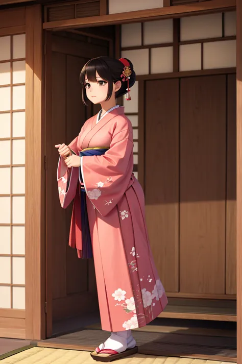 A female in traditional japanese clothes