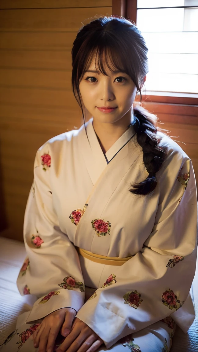 Une femme dans une maison japonaise traditionnelle,