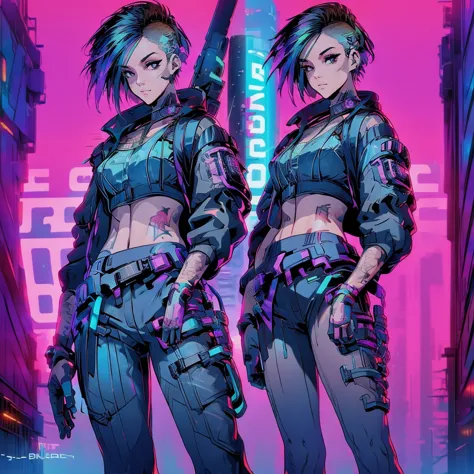 create an anime-style, high-resolution, ultrasharp 8k masterpiece of judy alvarez from "cyberpunk 2077." she has a punk-inspired...