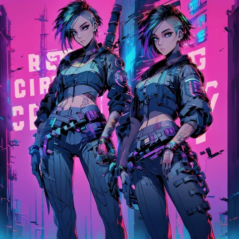 create an anime-style, high-resolution, ultrasharp 8k masterpiece of judy alvarez from "cyberpunk 2077." she has a punk-inspired...