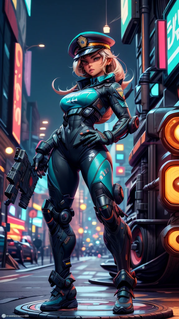 Máxima calidad de imagen，detalles sobresalientes，ultra alta resolución，La policía del futuro，pastel mecánico，Lleva un uniforme SWAT futurista.，Ella se paró frente al coche de policía..，muy sexy，senos de neodio，escote，apoyo，desnudarse，bragas，Cuerpo robusto，Sexy y robusta，Abdominales detallados，Líneas musculares detalladas，Poses dinámicas，la noche，Fondo de vista de la calle de la ciudad futura，luz de neón，sentido de la ciencia y la tecnología，tecnología del futuro，Estilo cyberpunk muy detallado.，personaje ciber punk，Uniformes de policía muy detallados..，Gorra de policía muy detallada..，Fuerza policial altamente detallada，Insignia de policía muy detallada，Brazaletes muy detallados，Tiras policiales muy detalladas.，Charreteras muy detalladas.，usar gorra de policia，Bastones eléctricos muy detallados..，Armas muy detalladas，El arma del futuro，intercomunicador，Dispositivos inalambricos，Esposas muy detalladas.，Equipo policial muy detallado.，Coche de policía muy detallado..，Futuro coche de policía，Fachada，Foto de cuerpo completo，Mirar desde abajo hacia arriba，mirar desde abajo, Mira al espectador，Extremidades normales，Proporciones corporales armoniosas，Dedos normales，Normal face，Normal eyes，Rasgos faciales normales