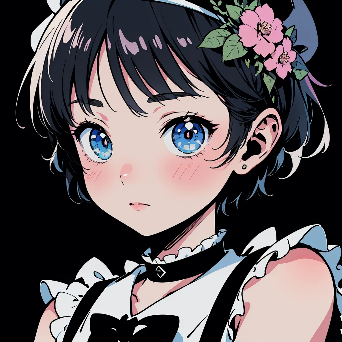 ultra detailed,best quality,delicate illustration,manga,pixiv art,anime art,unity 8k wallpaper,ultra delicate line drawing,kawaii,cool,nervous,upperbody,{{shiny short hair,black short hair,
Chic gothic punk style, black beret, hydrangea corsage,Holds a Mjolnir,war hammer}},vaporwave,high key lighting,high saturation,stylish ambiance,cinematic feel,depth of field,manga,pixiv art,best quality,beautiful detailed eyes,cinematic lighting,watercolor 