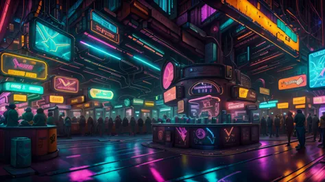 Coffee shop. , neon lights, neon, retrowave, club,,,, in love Hemp, colorful, wallpaper, energy, secret, magical environment, om...