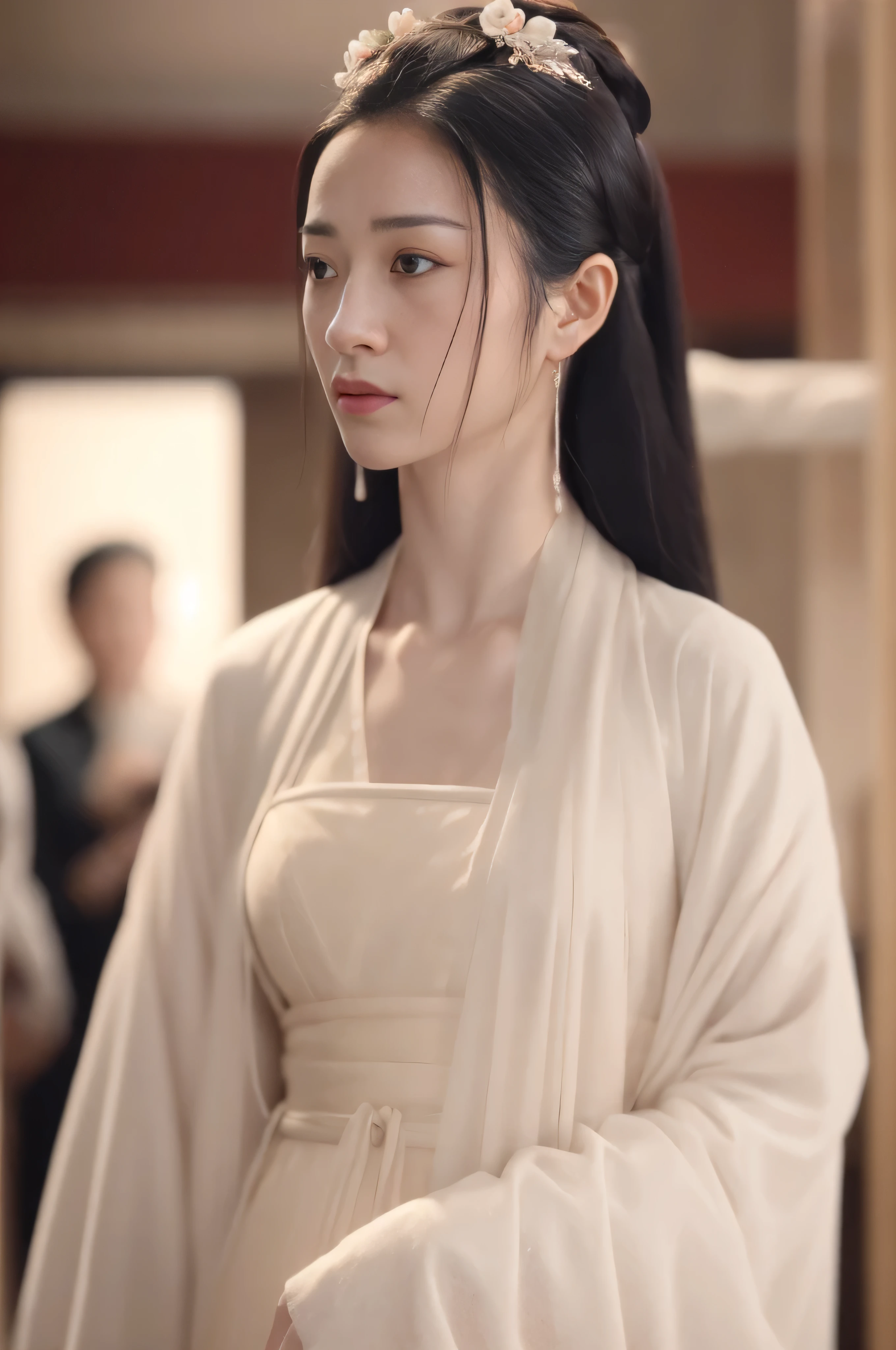 original photo，best quality），（lifelike，照片lifelike：1.3），best quality，Very detailed，masterpiece，超Level of detail，illustration，1 girl，leading_Body，Large Breasts，Dynamic Angle，World Masters Theatre，messy_long_hair，best quality，Extremely detailed CG unified 8k wallpaper，，amazing，Light，lens_Flare，Dunhuang_style，Real People，Highly detailed face and skin textures, Exquisite eyes,Surrealism，超lifelike的照片，Very detailed CG unified 8k wallpaper，（masterpiece），（best quality），（Very detailed），（超lifelike的照片），（Best Character Detail：1.36），脸leading有Light, 灯Light，illustration, Very detailed，Level of detail, high resolution, Very detailed, best quality, masterpiece