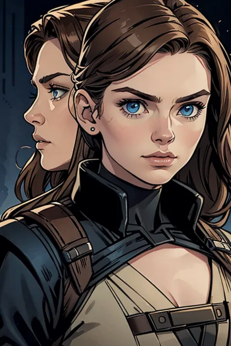 anakin skywalker and a senator identical to natalie dormer in star wars but the senator has brown hair and blue eyes, son esposo...