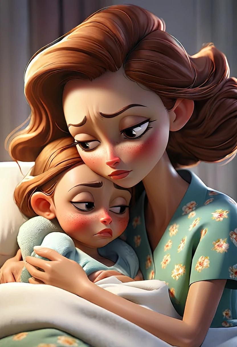  caring for her sick mother 

