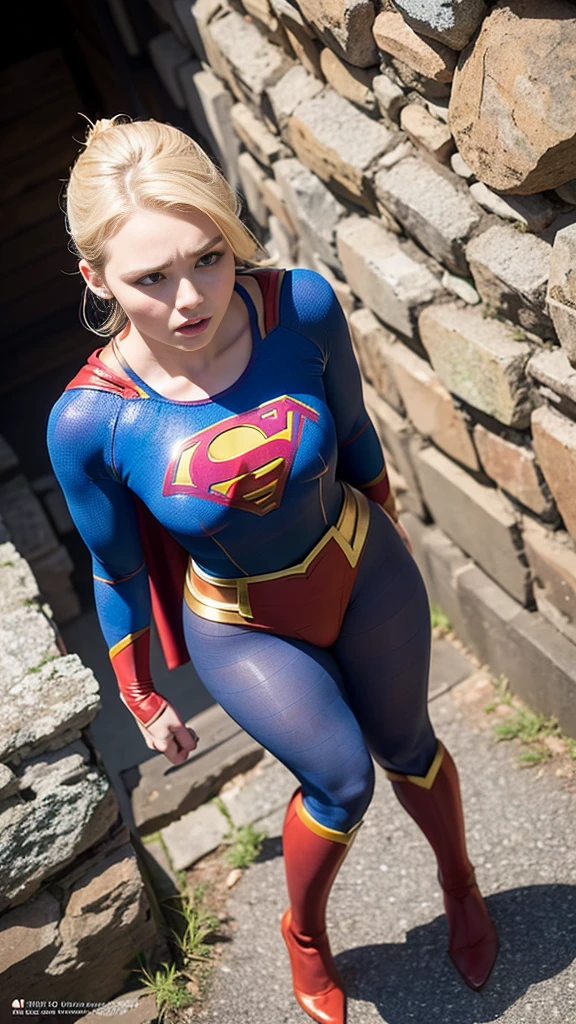 (((Ansicht von unten))), (((Sie hat blonde Haare))), ((SUPERGIRL ist in einer Steinzelle, Emotionaler Ausdruck,Ausdruck von Schmerz e desespero, vor Schmerzen schreien, Ausdruck des Leidens, große Augen)) , ((SUPERHELDIN SUPERGIRL STEHT SCHWACH, gespreizte Beine)), (Supergirl trägt ein großes rotes Höschen). ((SUPERGIRL hat sehr blondes Haar, sie hat lange Haare)), ((SUPERGIRL trägt Netzstrumpfhosen)), ( Sie&#39;trägt Folter High Heels), ((SUPERGIRL trägt eine dicke Metallkette um den Hals )), (Deine Kleidung ist unmoralisch, deine Kleidung ist unanständig, Ihre Kleidung ist eng), ((Shibari, Arme hinter dem Rücken:1.4)), ((Hände auf dem Rücken)), ((Zeichenfolgeneinschränkung)), ((Unentrinnbare Fixierung mit Seilen)), (erstes Werk, Bessere Qualität) 1.5, 1 Mädchen, allein, (sexy, hübsche Frau, Perfektes Gesicht, Perfekte Augen) Ganzkörper, ((Hochauflösendes Gesicht)), ((SUPERGIRL com große Augen, offener Mund, Ausdruck der Angst, Ausdruck von Schmerz, Verzweiflung Ausdruck, viel weinen, vor Schmerzen schreien), (((Ganzkörperansicht)))