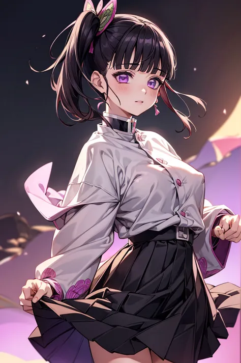 official style, tsuyuri kanao, kimetsu no yaiba, very aesthetic, best quality, intricate, overall detail, 1 girl, purple eyes, s...