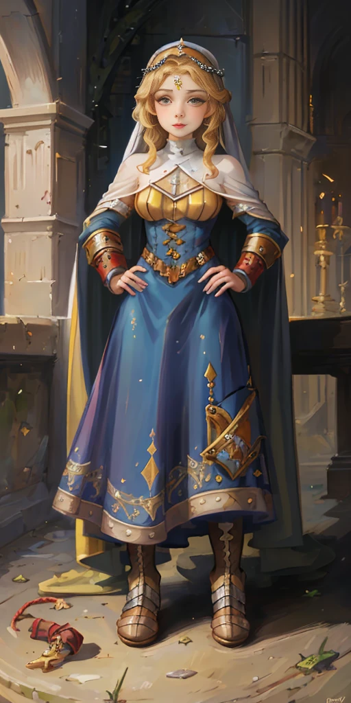 Ganzkörper einer Frau in einem Kleid mit Schleier, Füße zusammen, standing Füße zusammen, Militärstiefel, schöne Fantasie Jungfrau Sklavin Kriegerin, schönes Fantasy-Kunst-Porträt, Fantasievolle viktorianische Kunst, mittelalterliche Fantasy-Kunst, schöne und elegante Königin Roxxane, Porträt der Königin des Lichts, Fantasie-Porträtkunst, gotische Fantasy-Kunst, eine wunderschöne Fantasiekaiserin, ((Weißer Hintergrund)) Hände in die Hüften gestemmt