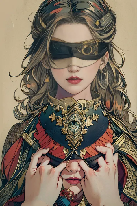 (masterpiece, top quality, best quality, official art, beautiful and aesthetic:1.2),
blindfold,(Eye Patch:1.5), solo, 1girl, ope...