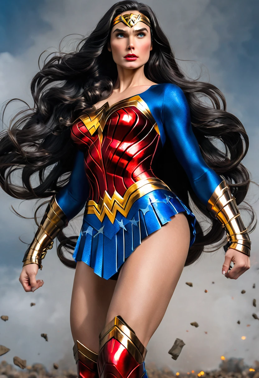 GORGEOUS WONDER WOMAN (DC COMICS), ELEGANT ATHLETIC BODY, 2 FEET TALL WOMAN  - SeaArt AI