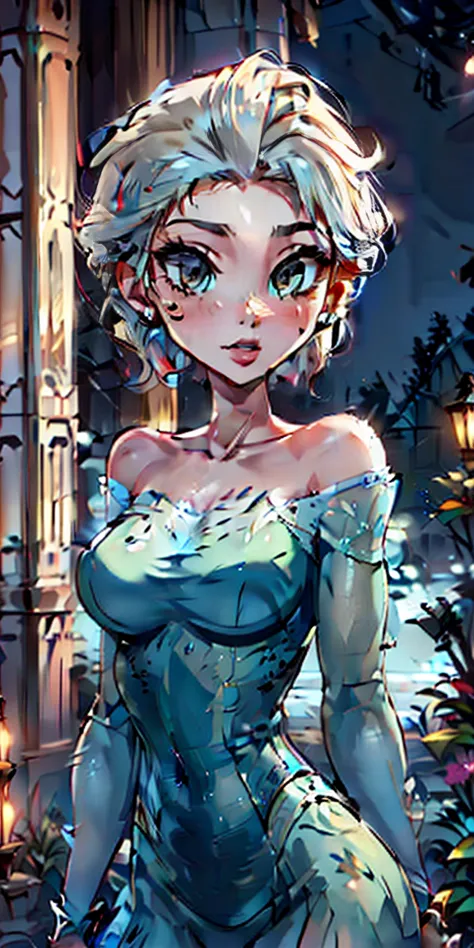 a beautiful, elegant short hair elsa